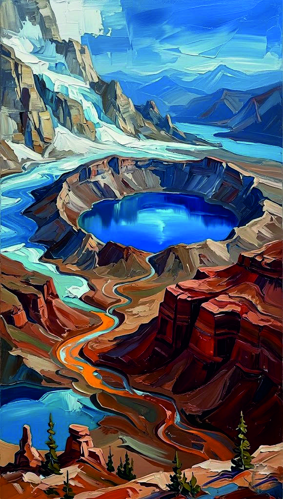 Crimson Peaks and Sapphire Waters