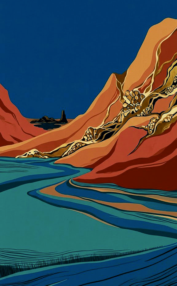 Golden Veins of the Desert